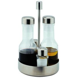 cruet FIVE STAR • vinegar|oil|salt|pepper glass stainless steel H 240 mm product photo