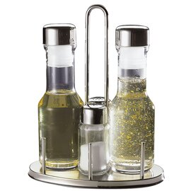 cruet CLASSIC • vinegar|oil|salt|pepper glass stainless steel H 230 mm product photo