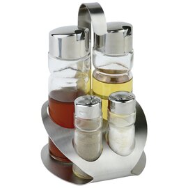 cruet PRO • vinegar|oil|salt|pepper glass stainless steel H 190 mm product photo