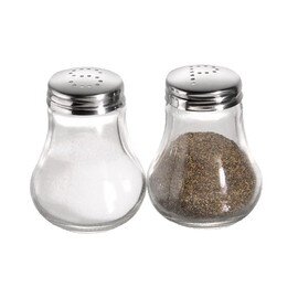 salt shaker|pepper shaker glass stainless steel  Ø 50 mm  H 65 mm product photo