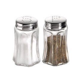 salt shaker|pepper shaker glass stainless steel star shaped  Ø 50 mm  H 65 mm product photo
