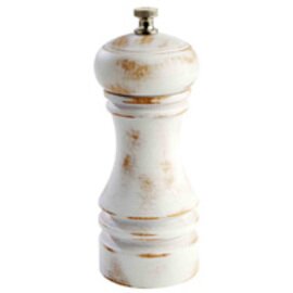 pepper mill PROFESSIONAL VINTAGE wood white • grinder made of carbon steel  H 150 mm product photo