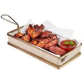 serving frying basket SNACKHOLDER stainless steel copper coloured | 260 mm x 130 mm H 50 mm product photo