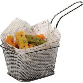 serving frying basket SNACKHOLDER stainless steel | 100 mm x 85 mm H 65 mm product photo  S