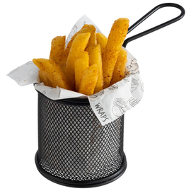 serving frying basket SNACKHOLDER stainless steel black Ø 80 mm H 75 mm product photo  S