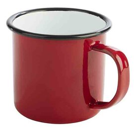 mug ENAMELWARE black red 35 cl contrast edge  H 80 mm product photo