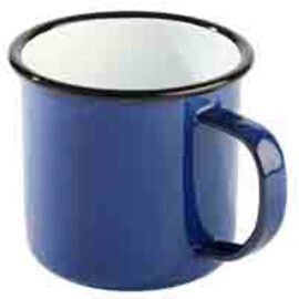 mug ENAMELWARE black blue 35 cl contrast edge  H 80 mm product photo