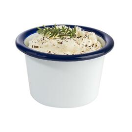 bowl 0.08 ltr Ø 70 mm ENAMELWARE enamel white | blue H 45 mm product photo  S