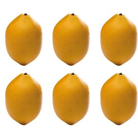 artificial food for decoration citrus plastic yellow | 6 pieces product photo