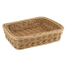 Basket &quot;Premium&quot;, Polypropylene rattan basket, stackable, dishwasher safe, professional quality, thick sturdy wicker Ø 7 mm, 43 x 35 cm H 11 cm product photo