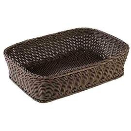 basket baker's standard plastic brown shatterproof 400 mm  x 300 mm  H 100 mm product photo