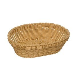 basket plastic beige oval 320 mm  x 230 mm  H 70 mm product photo