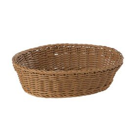 basket plastic brown oval 250 mm  x 190 mm  H 65 mm product photo