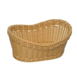 basket plastic beige oval 295 mm  x 205 mm  H 130 mm product photo