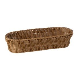 baguette basket plastic brown oval 280 mm  x 160 mm  H 80 mm product photo