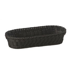 baguette basket plastic black oval 280 mm  x 160 mm  H 80 mm product photo