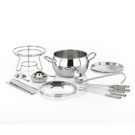 fondue set | fire tongs bowl TWO IN ONE 13-parts 2.2 ltr Ø 220 mm H 230 mm product photo