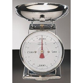 Kitchen scale, stainless steel, with bowl / bowl, 2 kg, in 10 g increments, approx. 21 x 18 x H 21 cm product photo