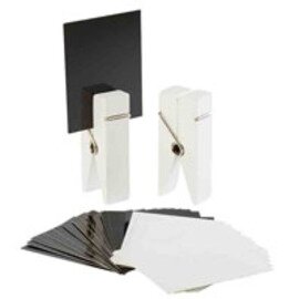 sign holder KLAMMER • wood white clothespin L 40 mm x 25 mm H 100 mm product photo