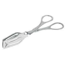 pastry tongs stainless steel slotted shiny  L 195 mm product photo