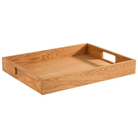 room service tray | serving tray oak wood 450 mm x 350 mm H 60 mm product photo