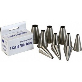round piping nozzle set opening Ø 4 - 15 mm set of 10 stainless steel product photo