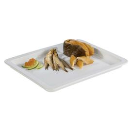 GN tray GN 1/2 white 325 mm x 265 mm H 25 mm product photo  S