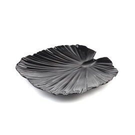 palm leaf shaped bowl NATURAL COLLECTION plastic green 350 mm  x 340 mm  H 45 mm product photo  S