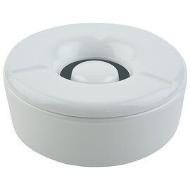 Wind ashtray CASUAL with windproof lid plastic white  Ø 115 mm  H 50 mm product photo