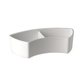 CLEARANCE | bowl melamine white 175 mm  x 75 mm  H 45 mm 2 compartments product photo