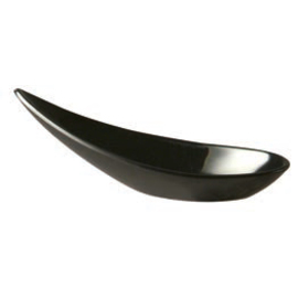 finger food spoon MING HING plastic black 110 mm  x 45 mm  H 40 mm product photo
