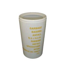 table bin INTERNATIONAL 1 ltr plastic white ring lid Ø 100 mm  H 175 mm product photo