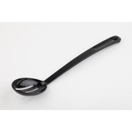 Serving spoon, melamine, black, slit, approx. 35 cm long, handle recess product photo