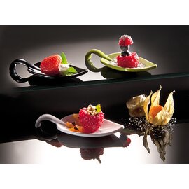 finger food spoon LEAF melamine white  L 100 mm  H 15 mm product photo  S