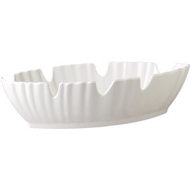 palm leaf shaped bowl NATURAL COLLECTION 1800 ml melamine white with relief 400 mm  x 185 mm  H 100 mm product photo