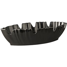 palm leaf shaped bowl NATURAL COLLECTION 1800 ml melamine black with relief 400 mm  x 185 mm  H 100 mm product photo