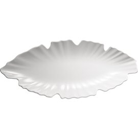 leaf-shaped bowl NATURAL COLLECTION plastic white oval  L 400 mm  x 180 mm  H 35 mm product photo