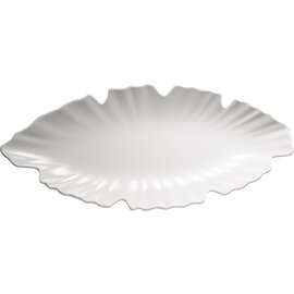 leaf-shaped bowl NATURAL COLLECTION plastic white oval  L 520 mm  x 250 mm  H 40 mm product photo