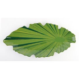 leaf-shaped bowl NATURAL COLLECTION plastic green oval  L 400 mm  x 180 mm  H 35 mm product photo