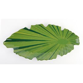 leaf-shaped bowl NATURAL COLLECTION plastic green oval  L 520 mm  x 250 mm  H 40 mm product photo