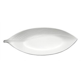 leaf-shaped bowl HALFTONE melamine white black with relief 375 mm  x 155 mm  H 45 mm product photo  S