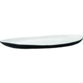 leaf-shaped bowl HALFTONE melamine black white 340 mm  x 130 mm  H 30 mm product photo