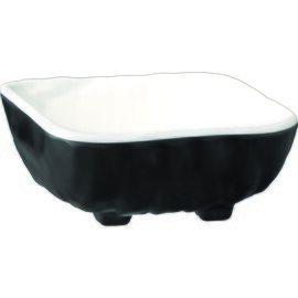 bowl HALFTONE 50 ml melamine white black 75 mm  x 75 mm  H 35 mm product photo