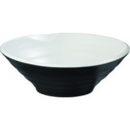 bowl HALFTONE 1500 ml melamine white black Ø 260 mm  H 90 mm product photo