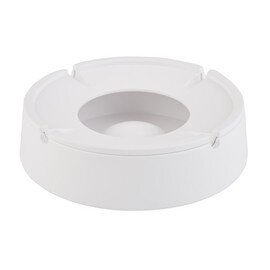 Wind ashtray XL with windproof lid plastic white  Ø 145 mm  H 45 mm product photo