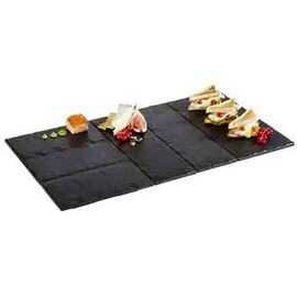tray SLATE ROCK plastic black  L 200 mm with handles  B 100 mm  H 20 mm product photo