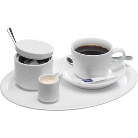 serving tray KAFFEEHAUS melamine white oval | 285 mm  x 215 mm product photo