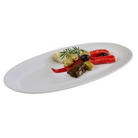 bowl TIERRA plastic white matt shiny oval  L 400 mm  x 200 mm  H 25 mm product photo