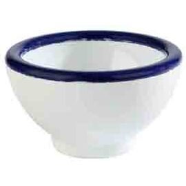 bowl PURE 20 ml melamine blue white enamel look blue rim Ø 55 mm  H 40 mm product photo