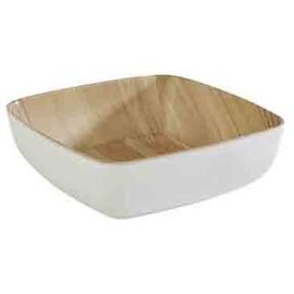 bowl FRIDA 850 ml melamine brown white wood look inside 165 mm  x 165 mm  H 55 mm product photo